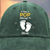 Custom Vintage Washed Denim Baseball Cap - Personalized Birthday Gifts For Dad, Grandpa - Learning Life Through Your Eyes