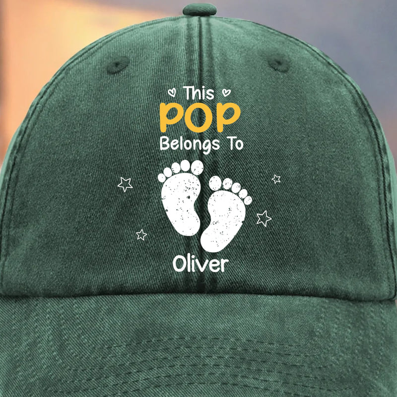 Custom Vintage Washed Denim Baseball Cap - Personalized Birthday Gifts For Dad, Grandpa - Learning Life Through Your Eyes