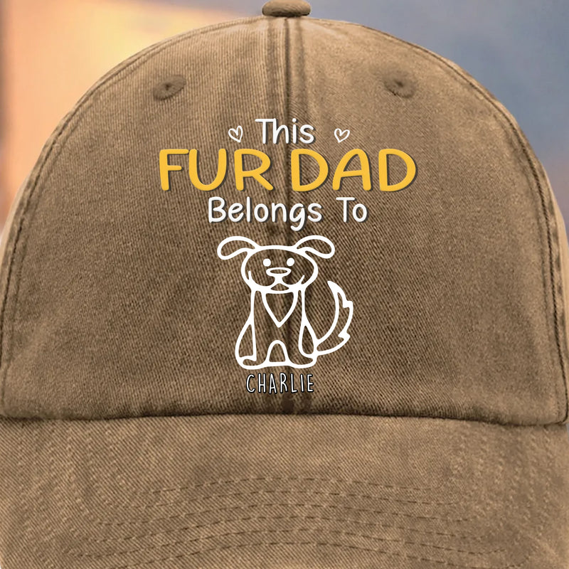 Custom Vintage Washed Denim Baseball Cap - Personalized Birthday Gifts For Dog Cat Lovers, Dog Dad And Mom, Cat Owners - Official Pup Parent