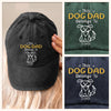 Custom Vintage Washed Denim Baseball Cap - Personalized Birthday Gifts For Dog Cat Lovers, Dog Dad And Mom, Cat Owners - Official Pup Parent