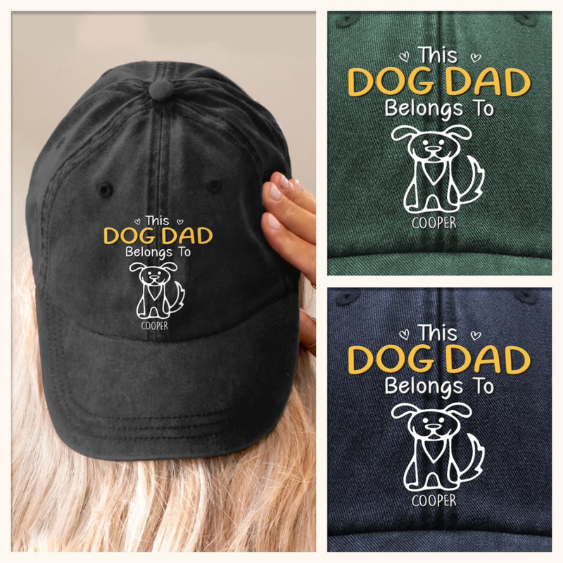 Custom Vintage Washed Denim Baseball Cap - Personalized Birthday Gifts For Dog Cat Lovers, Dog Dad And Mom, Cat Owners - Official Pup Parent