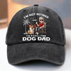 Custom Vintage Washed Denim Baseball Cap - Personalized Christmas Birthday Gifts For Dog Lovers, Dog Dad And Mom - Working Overtime In Belly Rubs
