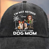 Custom Vintage Washed Denim Baseball Cap - Personalized Christmas Birthday Gifts For Dog Lovers, Dog Dad And Mom - Working Overtime In Belly Rubs