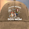 Custom Vintage Washed Denim Baseball Cap - Personalized Christmas Birthday Gifts For Dog Lovers, Dog Dad And Mom - Working Overtime In Belly Rubs