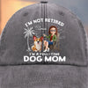 Custom Vintage Washed Denim Baseball Cap - Personalized Christmas Birthday Gifts For Dog Lovers, Dog Dad And Mom - Working Overtime In Belly Rubs