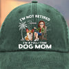 Custom Vintage Washed Denim Baseball Cap - Personalized Christmas Birthday Gifts For Dog Lovers, Dog Dad And Mom - Working Overtime In Belly Rubs