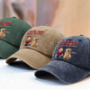 Custom Vintage Washed Denim Baseball Cap - Personalized Christmas Birthday Gifts For Dog Lovers, Dog Dad And Mom - My Ride Or Woof