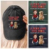 Custom Vintage Washed Denim Baseball Cap - Personalized Christmas Birthday Gifts For Dog Lovers, Dog Dad And Mom - My Ride Or Woof