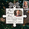 Custom Photo Wood Ornament - Personalized Christmas Memorial Sympathy Gifts For Loss Of Mom, Dad - Forever In My Heart