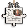 Custom Photo Wood Ornament - Personalized Christmas Memorial Sympathy Gifts For Loss Of Mom, Dad - Forever In My Heart