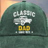 Custom Vintage Washed Denim Baseball Cap - Personalized Birthday Gifts For Dad, Grandpa - Growing Braver With You Here