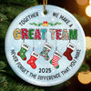 Custom Ceramic Ornament - Personalized Christmas Birthday Gifts For Coworker, Work Bestie - You Make Work Better