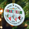 Custom Ceramic Ornament - Personalized Christmas Birthday Gifts For Coworker, Work Bestie - You Make Work Better