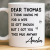 Custom Mug - Personalized Anniversary Wedding Gifts For Husband And Wife, Him And Her - Your Love Is My Peace