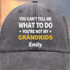 Custom Vintage Washed Denim Baseball Cap - Personalized Birthday Gifts For Dad, Grandpa - Our Days Glow With You