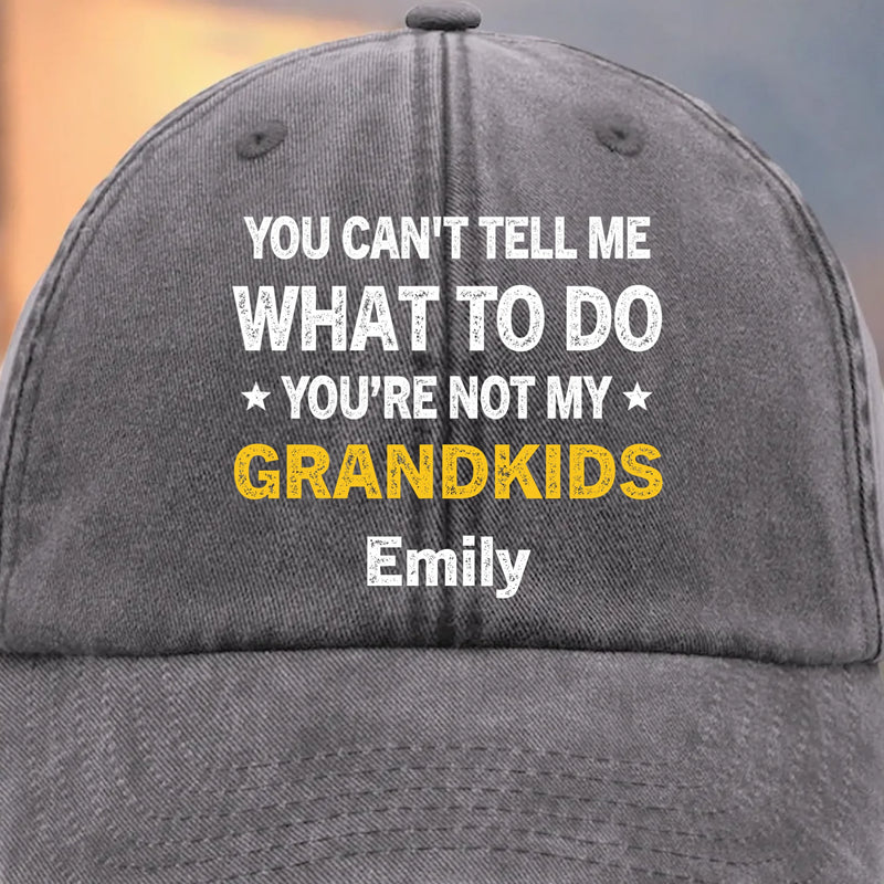 Custom Vintage Washed Denim Baseball Cap - Personalized Birthday Gifts For Dad, Grandpa - Our Days Glow With You