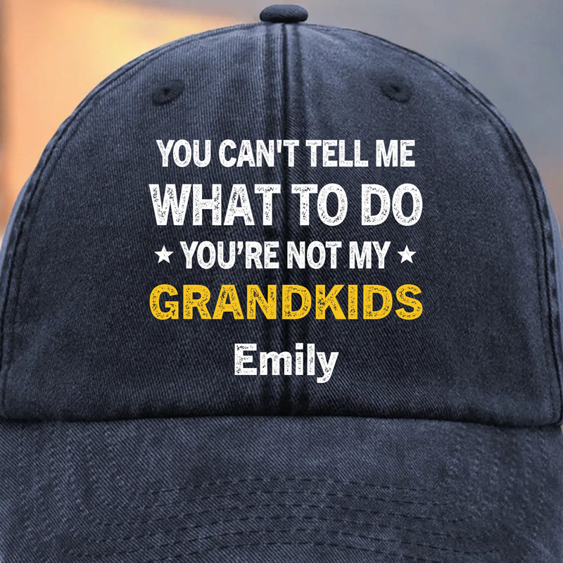 Custom Vintage Washed Denim Baseball Cap - Personalized Birthday Gifts For Dad, Grandpa - Our Days Glow With You