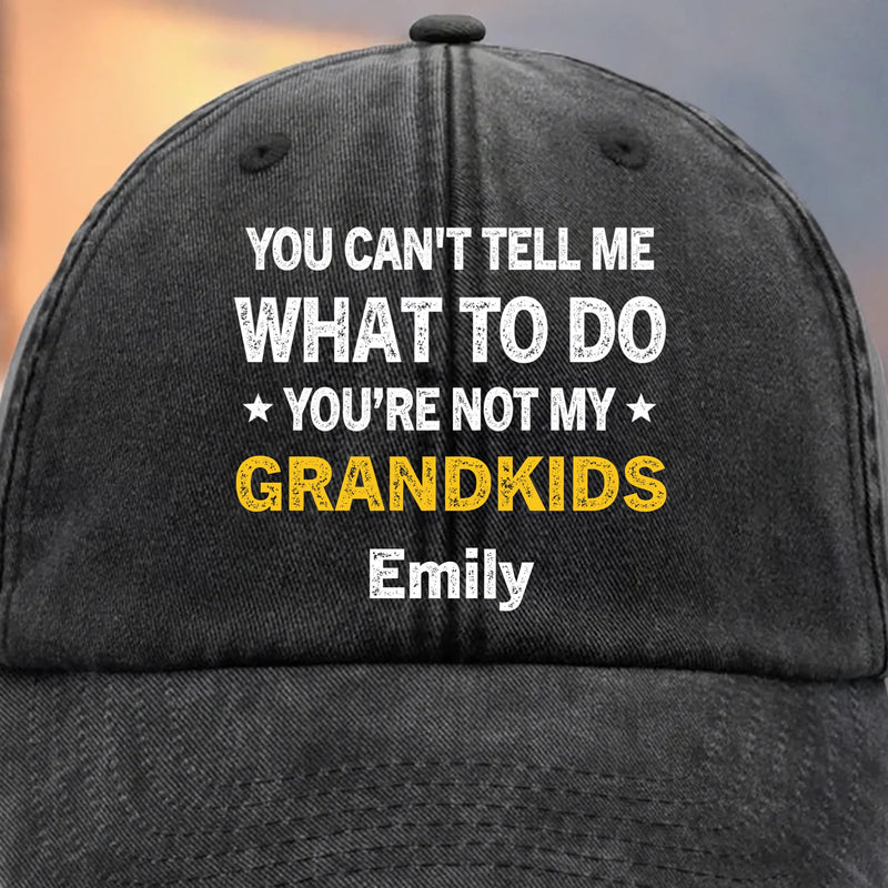 Custom Vintage Washed Denim Baseball Cap - Personalized Birthday Gifts For Dad, Grandpa - Our Days Glow With You