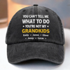 Custom Vintage Washed Denim Baseball Cap - Personalized Birthday Gifts For Dad, Grandpa - Our Days Glow With You