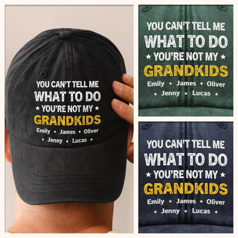 Custom Vintage Washed Denim Baseball Cap - Personalized Birthday Gifts For Dad, Grandpa - Our Days Glow With You