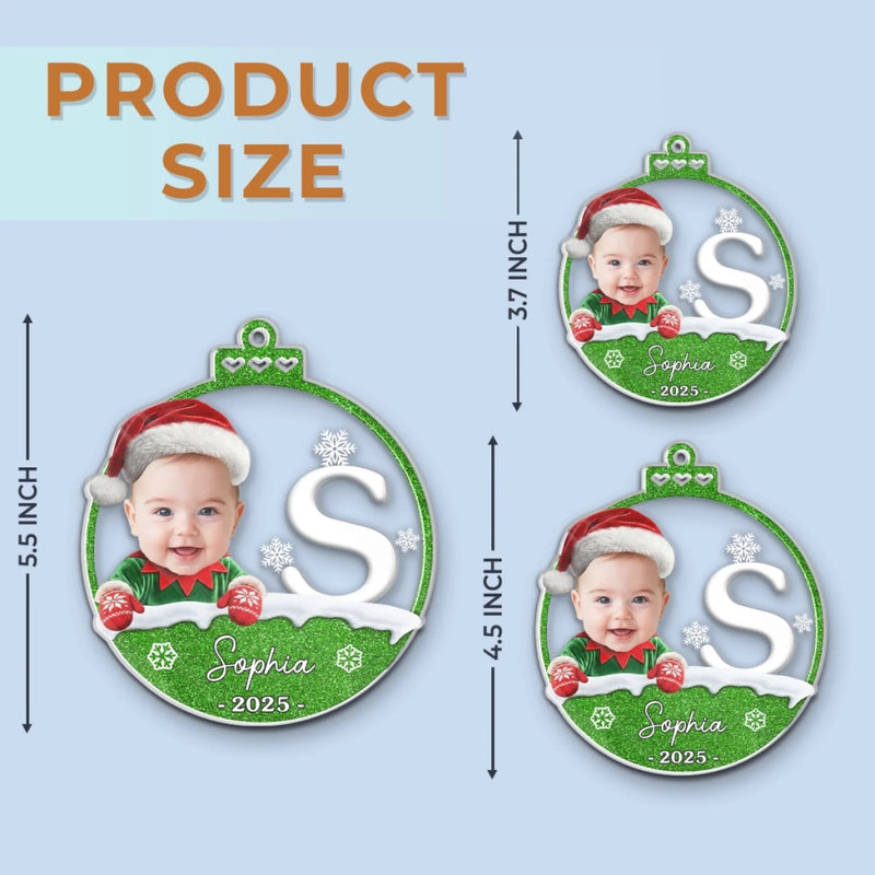 Custom Photo Acrylic Ornament - Personalized Christmas Birthday Gifts For Kids - Joy To My Little Star