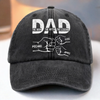 Custom Vintage Washed Denim Baseball Cap - Personalized Birthday Gifts For Dad, Grandpa - You Teach Us Every Day