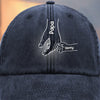 Custom Vintage Washed Denim Baseball Cap - Personalized Birthday Gifts For Dad, Grandpa - We Grow Safely Beside You