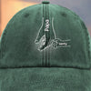 Custom Vintage Washed Denim Baseball Cap - Personalized Birthday Gifts For Dad, Grandpa - We Grow Safely Beside You
