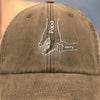Custom Vintage Washed Denim Baseball Cap - Personalized Birthday Gifts For Dad, Grandpa - We Grow Safely Beside You
