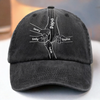 Custom Vintage Washed Denim Baseball Cap - Personalized Birthday Gifts For Dad, Grandpa - We Grow Safely Beside You