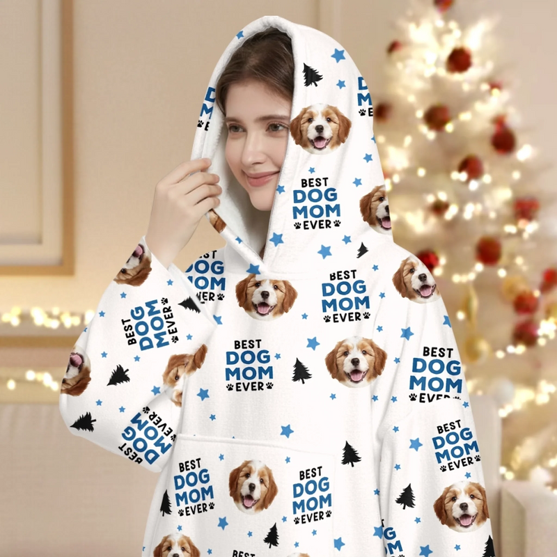 Custom Photo Wearable Blanket With Pet Pocket - Personalized Christmas Birthday Gifts For Dog Cat Lovers, Dog Dad And Mom, Cat Owners - Snuggle Season, Dog Edition