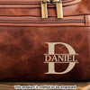 Custom Engraved Leather Toiletry Bag - New Arrival, Personalized Birthday Gifts For Dad, Brother, Grandpa, Husband - For The Man Who’s Always On The Move AMZ