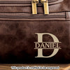 Custom Engraved Leather Toiletry Bag - New Arrival, Personalized Birthday Gifts For Dad, Brother, Grandpa, Husband - For The Man Who’s Always On The Move AMZ