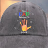 Custom Vintage Washed Denim Baseball Cap - Personalized Birthday Gifts For Dad, Grandpa - Hearts Growing Under Your Care