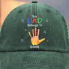Custom Vintage Washed Denim Baseball Cap - Personalized Birthday Gifts For Dad, Grandpa - Hearts Growing Under Your Care