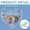 Custom Photo Heart Glass Ornament - Personalized Christmas Memorial Sympathy Gifts For Loss Of Mom, Dad - In Our Hearts At Christmas & Forever