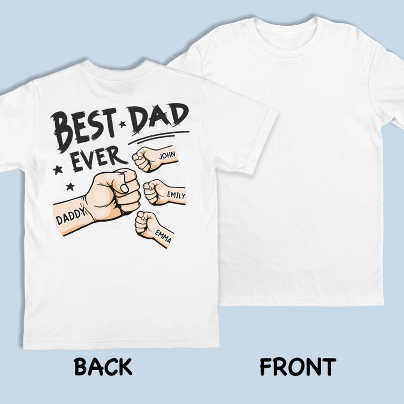 Custom Back Printed Unisex T-shirt, Premium T-shirt, Hoodie - Personalized Birthday Gifts For Dad, Grandpa - You Are My Hero