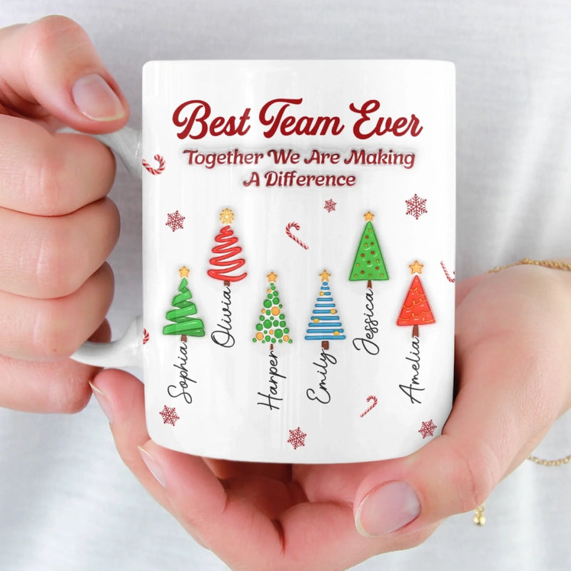 Custom Mug - Personalized Christmas Birthday Gifts For Coworker, Work Bestie - Better Together At Work