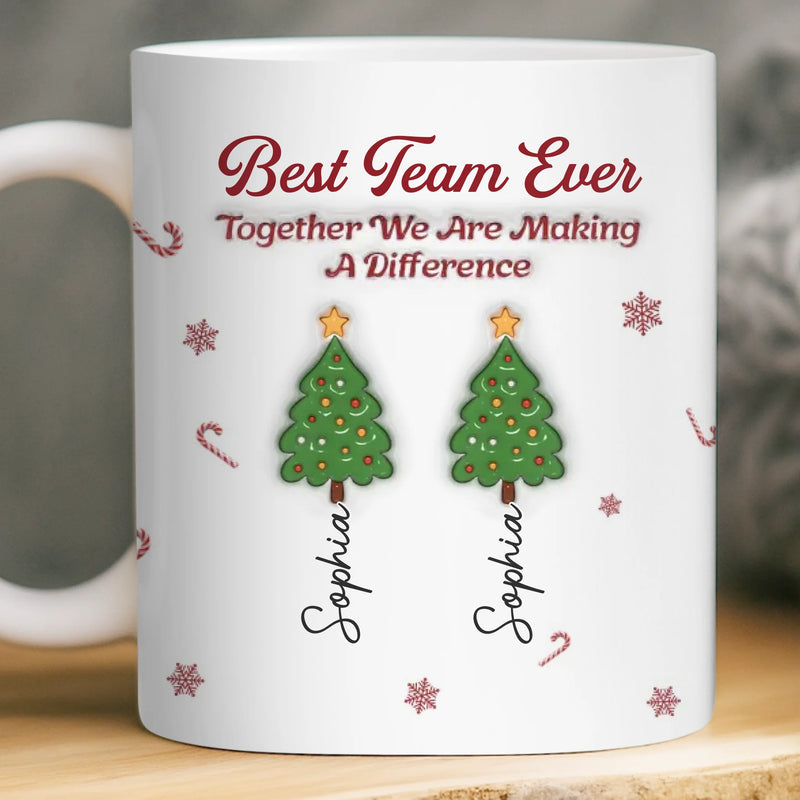 Custom Mug - Personalized Christmas Birthday Gifts For Coworker, Work Bestie - Better Together At Work