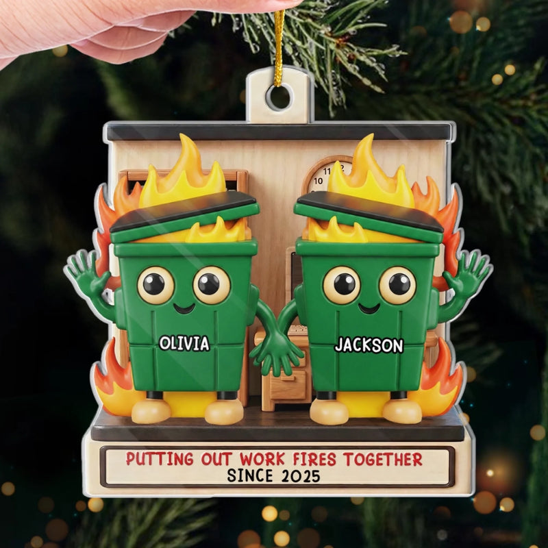 Custom Acrylic Ornament - Personalized Christmas Funny Gifts For Coworker, Work Bestie - Best Office Buddy Ever
