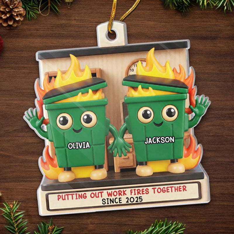 Custom Acrylic Ornament - Personalized Christmas Funny Gifts For Coworker, Work Bestie - Best Office Buddy Ever