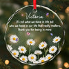 Custom Circle Glass Ornament - Personalized Best Friend Christmas Birthday Gifts For Women, Besties, Sisters, BFF - Bestie Season Is Every Season