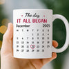 Custom Mug - Personalized Anniversary Wedding Gifts For Husband And Wife, Him And Her - The Day It All Began