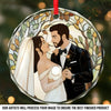 Custom Photo Circle Glass Ornament - Personalized Anniversary Wedding Gifts For Husband And Wife, Him And Her - Two Souls Choosing Us Daily