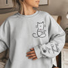 Custom Unisex Sweatshirt, Hoodie With Design On Sleeve -  Personalized Christmas Birthday Gifts For Cat Lovers, Cat Mom And Dad - Home Smells Like Cat Fur