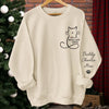 Custom Unisex Sweatshirt, Hoodie With Design On Sleeve -  Personalized Christmas Birthday Gifts For Cat Lovers, Cat Mom And Dad - Home Smells Like Cat Fur