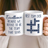 Custom Scrabble Mug - Personalized Birthday Gifts For Coworker, Work Bestie - Building Great Days Together Here