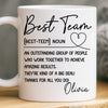 Custom Mug - Personalized Birthday Gifts For Coworker, Work Bestie - Work Feels Lighter With You