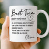 Custom Mug - Personalized Birthday Gifts For Coworker, Work Bestie - Work Feels Lighter With You