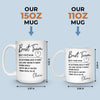 Custom Mug - Personalized Birthday Gifts For Coworker, Work Bestie - Work Feels Lighter With You